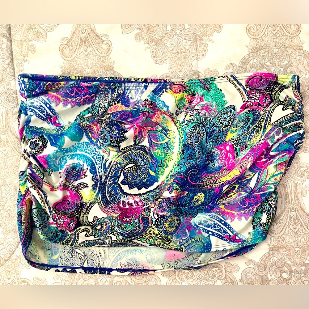 Victoria's Secret Paisley Bandeau Bikini Top in Blue, Pink, Green